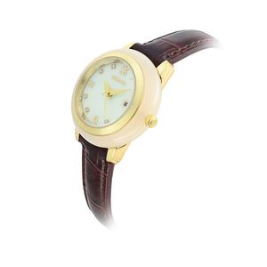 Montre à quartz pour hommes et femmes, montre-bracelet étanche 30M, bracelet en cuir PU, affichage de la date, boîtier doré, Reloj de Cuarzo - Product Image 5