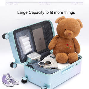 2024 bagages tendance avec porte-café petit sac de voyage avec rouleaux bagages à main pour enfants enfants - Product Image 3