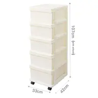 Kunststoff-Schubladen ablage mit Rädern Elfenbein stapelbarer Lagert urm 3 oder 4 oder 5 Ebenen für die Heim organization