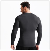 T-shirt de compression élastique personnalisé pour homme, séchage rapide, couche de base pour la course, le basketball, la gym, le fitness et les sports