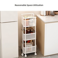 Étagère rotative pour légumes de cuisine, sur pied, 3 niveaux, en acier au carbone, pour espaces étroits, organisateur de bureau