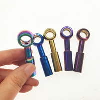 Conector de Tubería Tipo Banjo AN3 en Color Titanio Quemado para Línea de Aceite de Frenos de Motocicleta