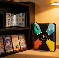 2027 Impression personnalisée, classeur de présentation en PU pour 400 cartes, 4 pochettes, 9 compartiments, pour jeu de cartes à collectionner Pokémon