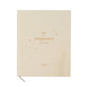 Personalize Custom Logo Pregnancy Journal Promotion Gift Linen Hardcover Diary Agenda Journal Notebook