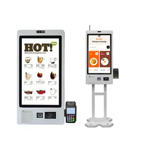 Crtly Wall Mount Payment Self Ordering Kiosk In Restaurant Customer Service Kiosk