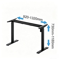 Meubles de bureau ergonomiques réglables en hauteur, bureau d'ordinateur électrique à moteur unique, table de jeu simple à hauteur réglable