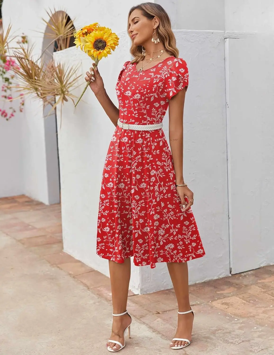 Floral Dress Flowy Short Dresses Casual Womens Casual Summer Dress