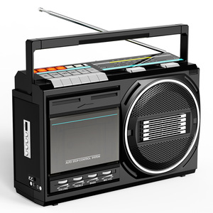 เครื่องบันทึกเสียงแบบพกพาสไตล์เรโทร วิทยุ AM FM SW บลูทูธ USB TF การ์ด ลำโพงคู่ สำหรับใช้ในบ้าน สำนักงาน และการเดินทาง เครื่องเล่นสเตอริโอแบบพกพา - Product Image 1
