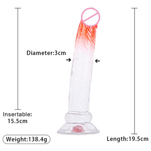 Hot Selling 7,5 Zoll Thin Jelly <span class=keywords><strong>Dildo</strong></span> Sexspielzeug für Frauen Künstliche Dick Penis Zauberstab Saugnapf Adult <span class=keywords><strong>Mini</strong></span> <span class=keywords><strong>Dildo</strong></span> Sexual Tools - Product Image 6