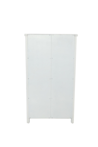 Armoire de rangement haute de 27 pouces, blanche, style rustique, en bois, <span class=keywords><strong>buffet</strong></span> polyvalent avec rangement - Product Image 4