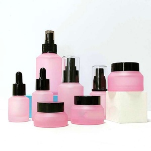 New Design Skincare Packaging <b>Empty</b> Slant Glass Cream Jar Cosmetic Dropper <b>Bottle</b> Serum Pump Dispenser Screen Printing Custom - Product Image 3