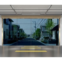 Porte de garage automatique pliante en alliage d'aluminium CBMmart, moderne, à haute vitesse, étanche et finie
