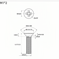 A2-70 304 vis pour ordinateur portable en acier inoxydable rainure croisée tête plate traitement de Surface passivation OEM Nickel Micro vis Miniature