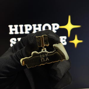 Collar Personalizado de Plata de Ley 925 con Colgante de Letra Burbuja con Moissanita VVS, Chapado en Oro de 18K, Estilo Hip Hop - Product Image 2