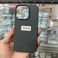 Coque de téléphone en silicone officielle 1:1 avec logo, pour iPhone 16 Pro Max 15 14 13 12 XR 8plus, avec coque arrière en microfibre et silicone