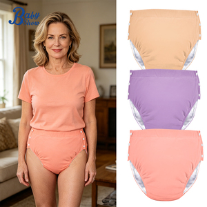 Culotte d'incontinence réutilisable en coton écologique <span class=keywords><strong>pour</strong></span> femme, protection anti-fuites, soin des personnes âgées, doublure en soie glacée, <span class=keywords><strong>couche</strong></span> lavable à haute absorption - Product Image 1