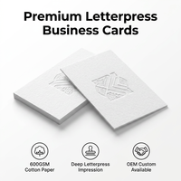 Cartes de visite de luxe en relief sur papier coton, gaufrage à sec, impression profonde, logo personnalisé, option dorure à chaud, fabrication OEM, vente en gros
