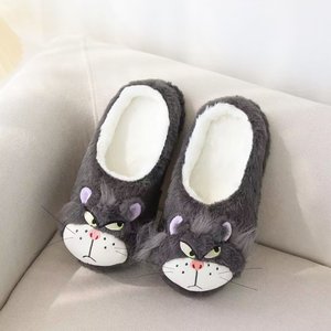Chaussons d'intérieur <span class=keywords><strong>pour</strong></span> femmes en peluche, chauds, en daim, antidérapants, résistants à l'usure, <span class=keywords><strong>pour</strong></span> l'automne et l'hiver, motif chat mignon de dessin animé, bout fermé - Product Image 6