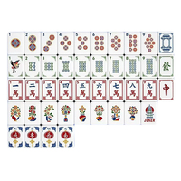 Jeu de Mahjong américain motif grue saphir, tuiles en acrylique à surface lisse pour jeu de table familial en intérieur
