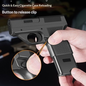 Estuche para Cigarrillos Multifuncional en Forma de Pistola, Resistente al Viento, <span class=keywords><strong>con</strong></span> Estilo Americano Moderno y Simple, para Cigarrillos Gruesos, Medianos y Delgados - Product Image 2