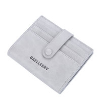 Baellerry Dompet/Dompet Kartu Kredit Tempat Uang, Dompet/Penutup Jepret Kulit Lipat Dua