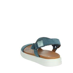 Sandalo piatto da donna Geox D45PAB 022NF Avio Blu in pelle, comfort estivo - Product Image 2