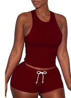 Ensemble de pyjama sexy pour femme, 2 pièces, bretelles spaghetti, shorts, pyjama pour femmes, ensemble de pyjama pour soirée pyjama