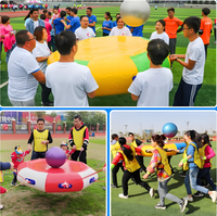 Tongcai Panier de basket gonflable portable 4-en-1 en PVC pour jeux de carnaval, capacité 500 kg, pour 4 à 8 passagers, usage commercial, protection UV