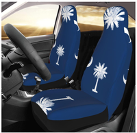 Sarung Jok Mobil Bendera South Carolina Kustom, Pelindung Jok Depan Universal, Sarung Jok Bucket Full Wrap untuk Otomotif SUV