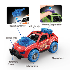 1/32 Accidente <span class=keywords><strong>de</strong></span> aleación <span class=keywords><strong>de</strong></span> camión modelo Diecast coche <span class=keywords><strong>de</strong></span> colisión atrás coche <span class=keywords><strong>de</strong></span> <span class=keywords><strong>juguete</strong></span> vehículo 4WD Cross-country coche con rueda <span class=keywords><strong>de</strong></span> goma - Product Image 3