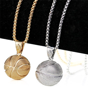 유로 미국 스포츠 스타일 남자 농구 펜던트 목걸이 방수 남자 보석 도매 패션 액세서리 - Product Image 2