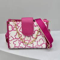 Sac bandoulière Little Bear Cartoon Touses Letters, sac pour femme, nouveau modèle, simple, avec chaîne, sac messager