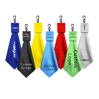 Ranguo Customizable Square Microfiber Cleaning Cloth Keychain Eco-Friendly Reusable Folds Compact for Glasses Screens
