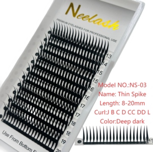 Neelash Nuevas Extensiones de Pestañas Preformadas Estilo Anime Tokyo Fairy Spike, con Mayor Forma, Color Oscuro y Raíz Más Gruesa, 8MM 20MM, Comic Spire - Product Image 3