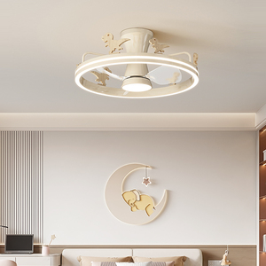 Carino 20 pollici piccolo dinosauro intelligente ventilatore da soffitto a LED 3 lame ferro corpo DC per camera da letto del ragazzo moderno telecomando - Product Image 4