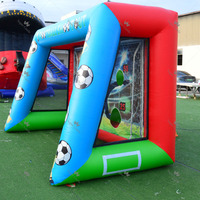 But de football gonflable personnalisé à thème football avec système de notation, qualité commerciale, pour événements sportifs, fêtes et locations