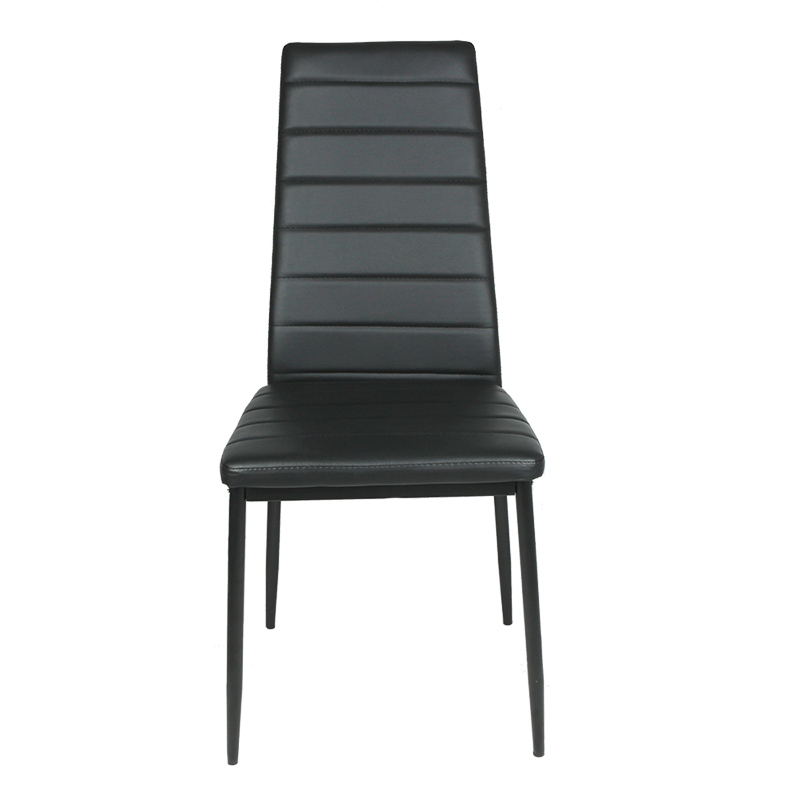 Free Sample High Quality Glass Top Banquet Dining Table and Chairs Set Modern Black 6 Seats Solid for Dining Room Set