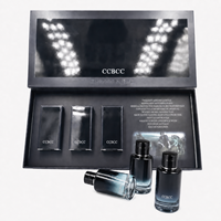 Coffret Cadeau 3 Bouteilles d'Eau de Parfum pour Homme Woody 10ml*3, Parfum Masculin Longue Durée aux Notes d'Agrumes et de Bois, Flacon en Verre Dégradé Élégant