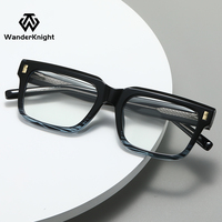 Vente en gros Lunettes de vue carrées pour hommes en TR90 Modèle 60035 Logo personnalisé Anti-lumière bleue Cadres durables à monture intégrale Direct usine