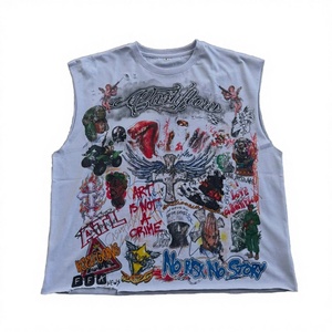 เสื้อยืดฮิปฮอปทรงโอเวอร์ไซส์ผ้าคอตตอนถักน้ำหนัก 260GSM สำหรับผู้ชาย แบบเรียบสีพื้น - Product Image 2