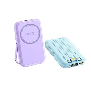 Sạc dự phòng không dây mini 10000mAh tích hợp nam châm, kèm cáp sạc 20W và giá đỡ điện thoại - Product Image 1