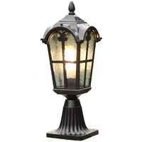 Lámpara de Columna LED Eléctrica de Aluminio IP65 de Ahorro Energético, Estilo Romano, para Jardín y Paisaje, Lámpara de Puerta