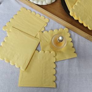 Serviettes de table personnalisées de couleur best-seller |   Serviettes de cocktail en forme d'éventail |   Fabricant source - Product Image 4