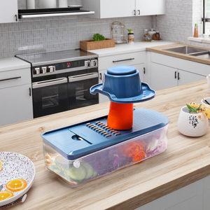 2025 Sinh Thái Thân Thiện 6-Trong-1 Trái Cây Cắt Đa Chức Năng Rau <span class=keywords><strong>Slicer</strong></span> Với Mandoline Thép Không Gỉ Mandoline Rau <span class=keywords><strong>Slicer</strong></span> - Product Image 6