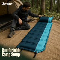 Matelas de camping extérieur OEM ODM avec oreiller, confortable et portable, pour tente, randonnée, voyage et usage domestique