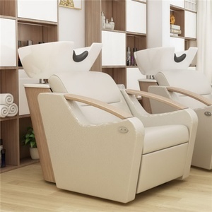 Kisen High <b>End</b> Quality Luxury Modern Hair Salon Furniture Shampoo <b>Bed</b> Chair with Backwashing Bowl for Sale - Product Image 1