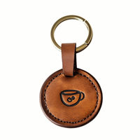 Porte-clés en cuir PU gravé en alliage de zinc avec logo personnalisé rétro pour souvenirs de voiture, vente en gros