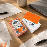 Jeu de cartes à jouer personnalisé illustré White Elephant, design personnalisé, papier durable, coins arrondis, boîte en papier écologique portable