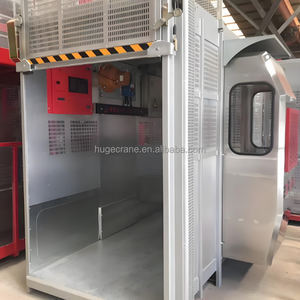 Outside Construction Site Lift Elevator Safety Equipment CE Certification Double <strong>Cage</strong> 0~4t Construction Material <strong>Hoist</strong> <strong>Lifting</strong> - Product Image 2