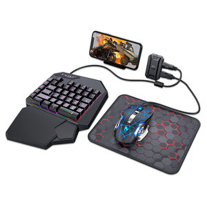 Teclado para Juegos TF950 5 en 1, 35 Teclas, con Cable, para una Mano, con Ratón, Alfombrilla para Ratón, Convertidor y Soporte para Teléfono, para Jugar al Juego Eat Chicken - Product Image 1